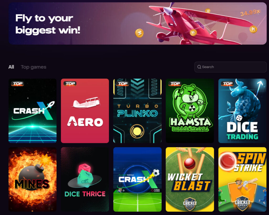 Crash Games & High-Payout Options of Dexsport.io