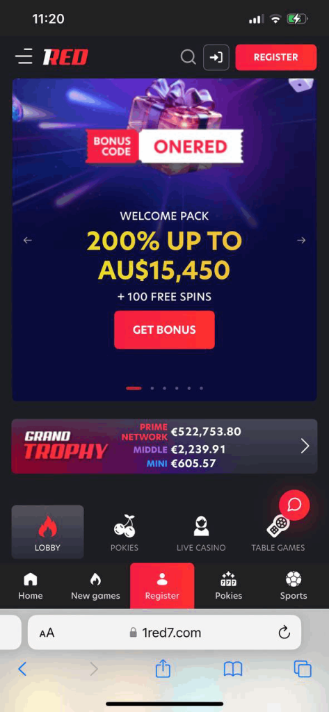 1Red casino mobile