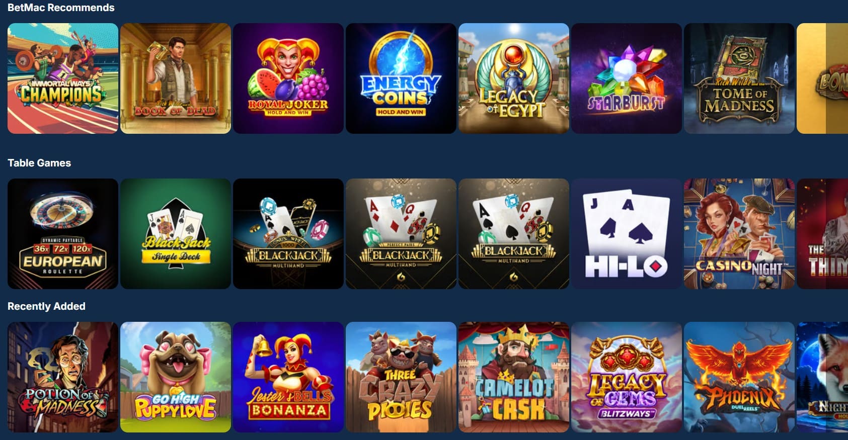 Betmac Casino Slots