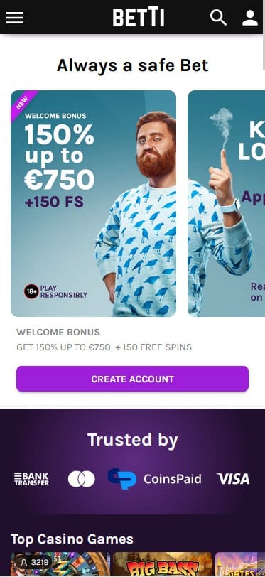 Betti Casino Mobile
