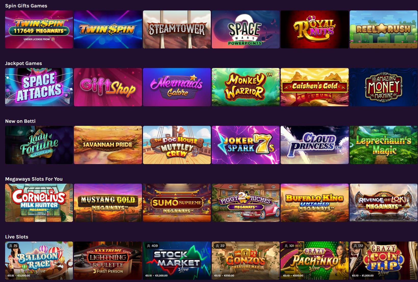 Betti Casino Slots