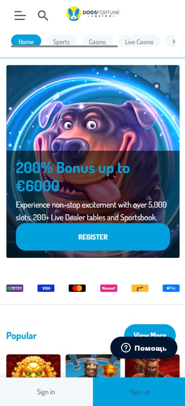 DogsFortune Casino Mobile