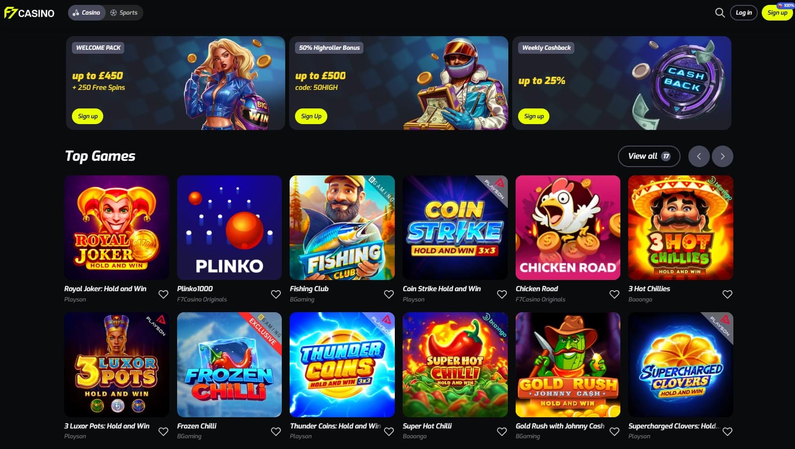F7 Casino HomePage