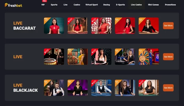 Freshbet Casino live