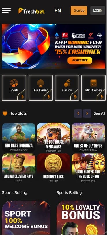 Freshbet Casino mobile