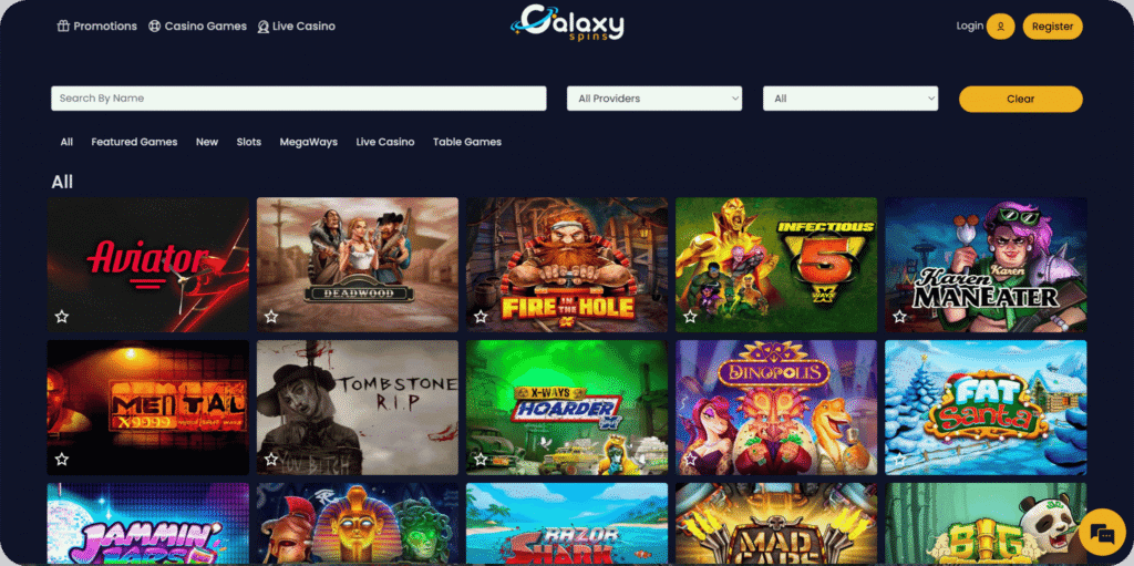 Galaxy Spins Casino games