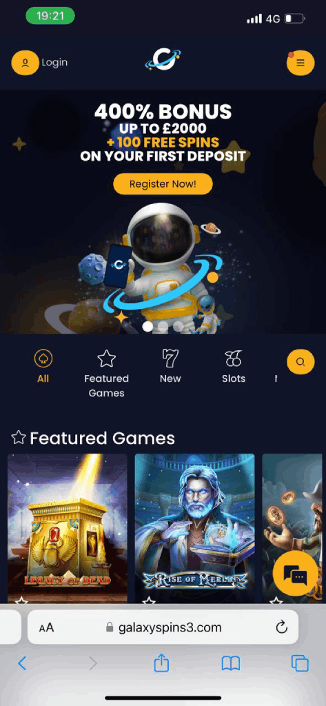 Galaxy Spins Casino mobile