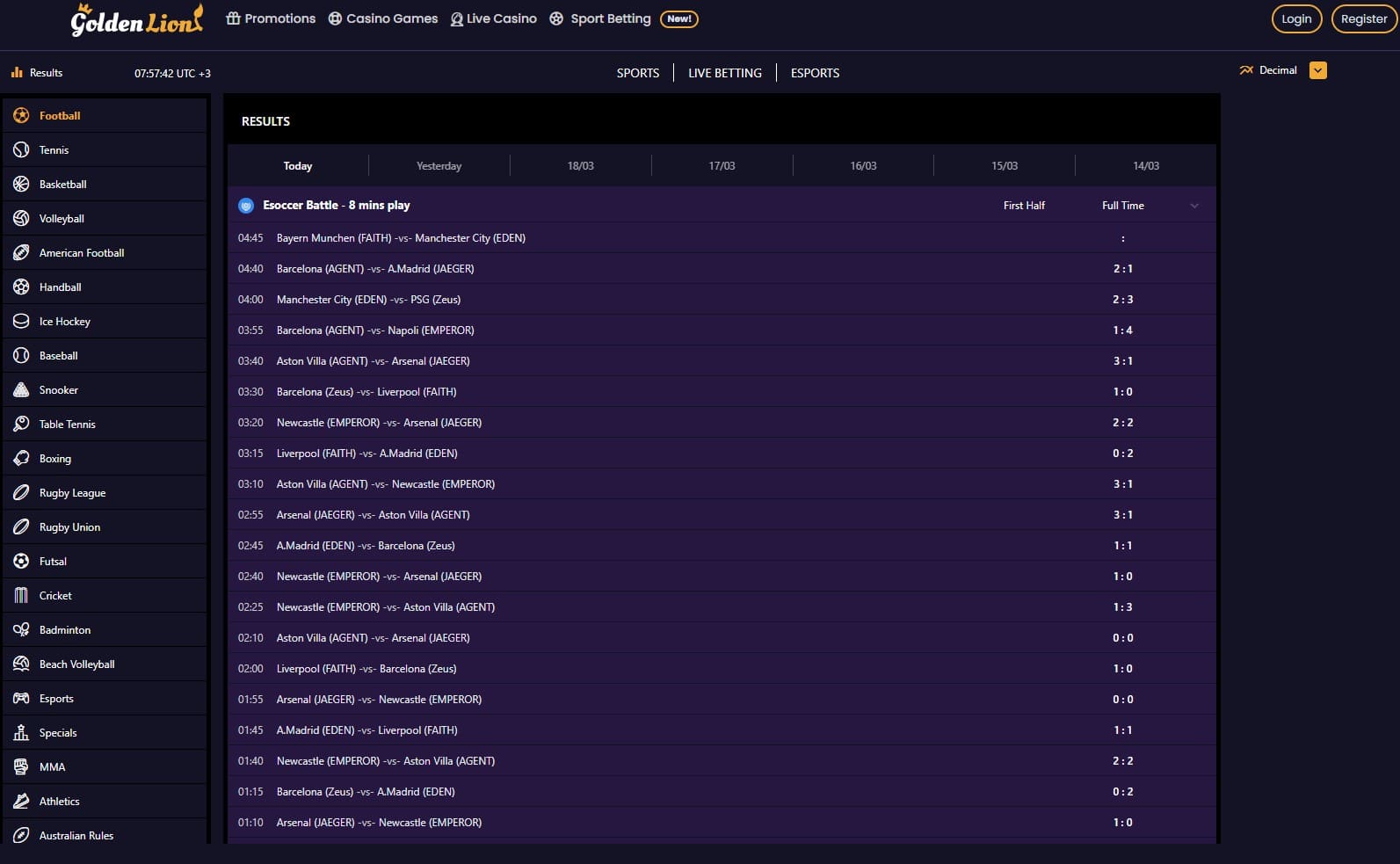 Golden Lion Casino Betting