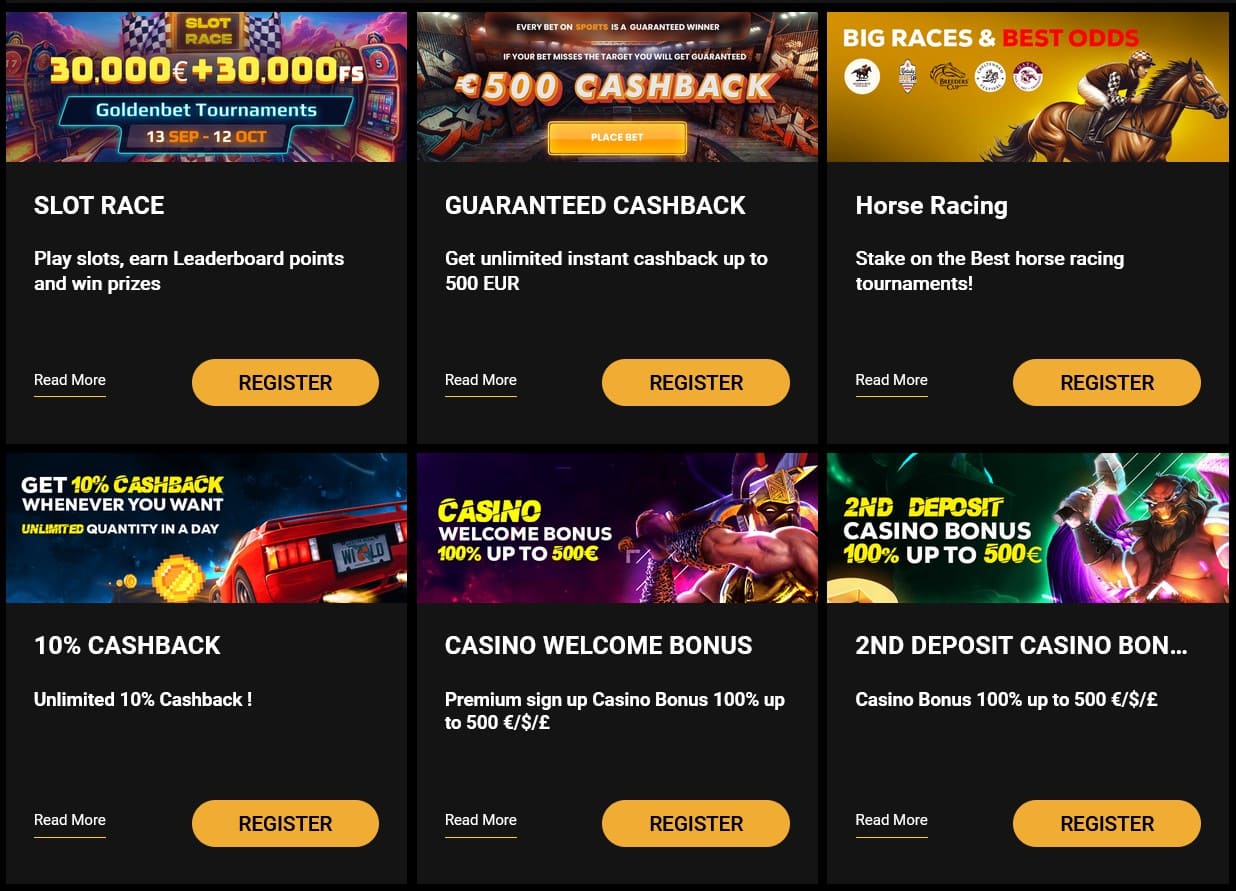 Goldenbet Casino Bonuses