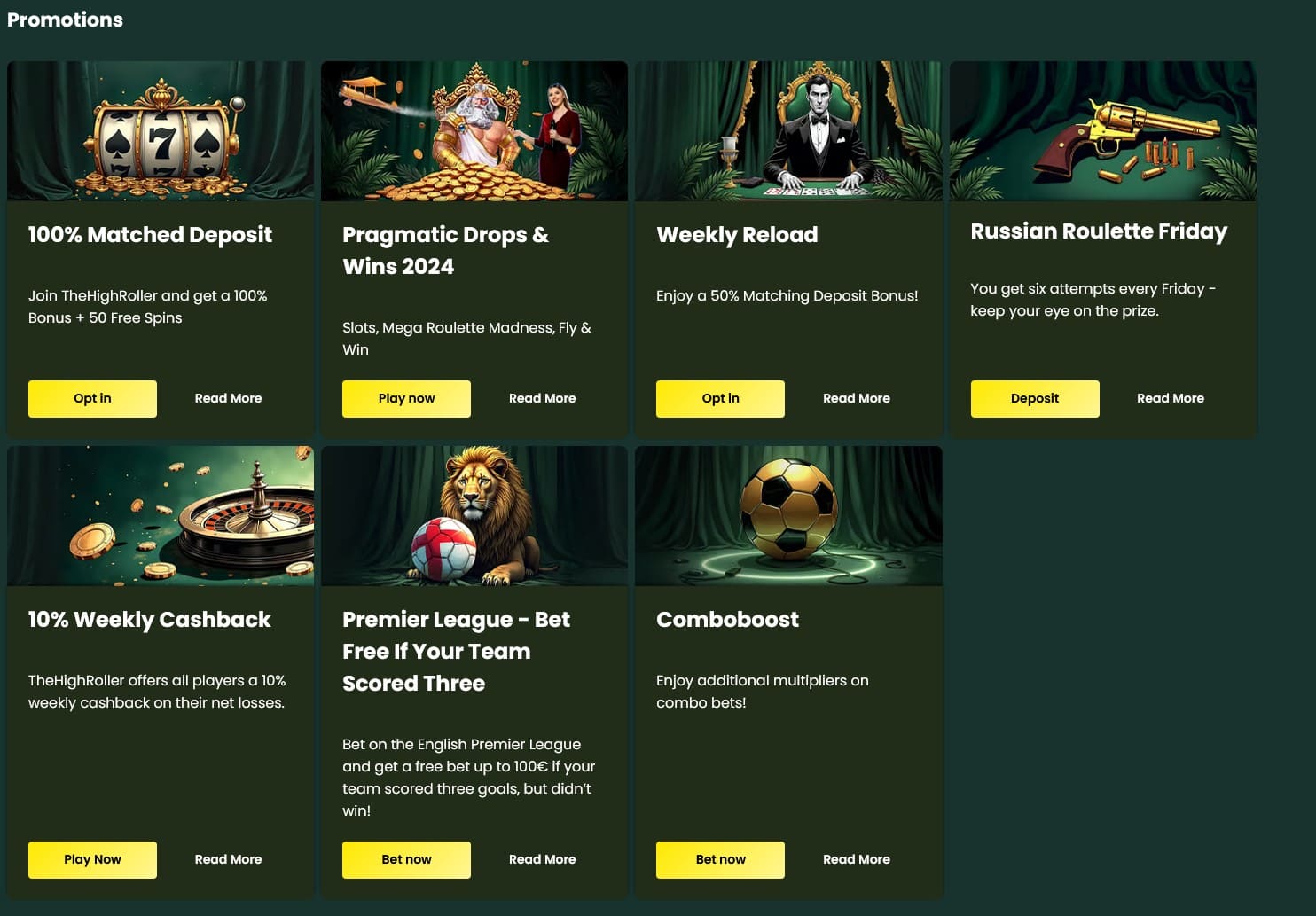 Highroller Casino Bonuses