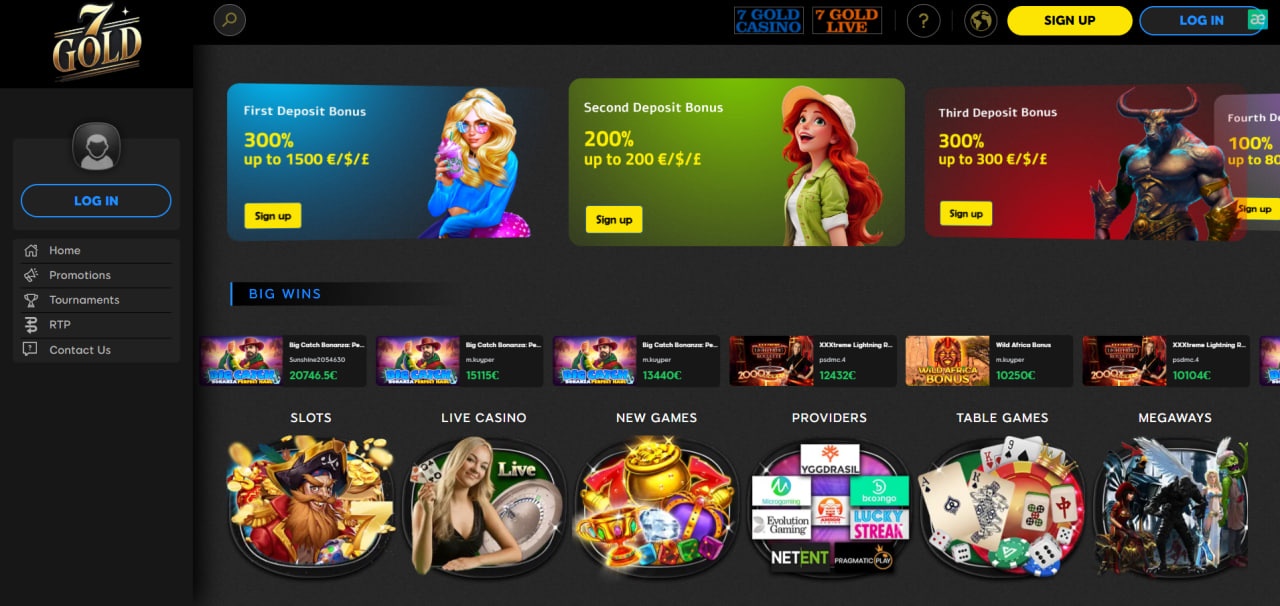 7Gold Casino Mainpage