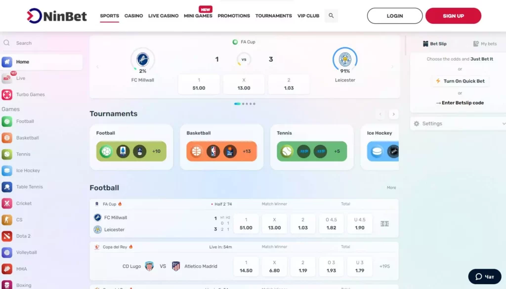 Sports Betting by Ninbet