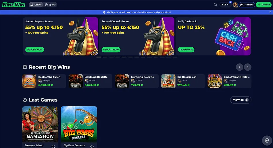 NineWin Casino – Freshly Launched & Mobile-Ready