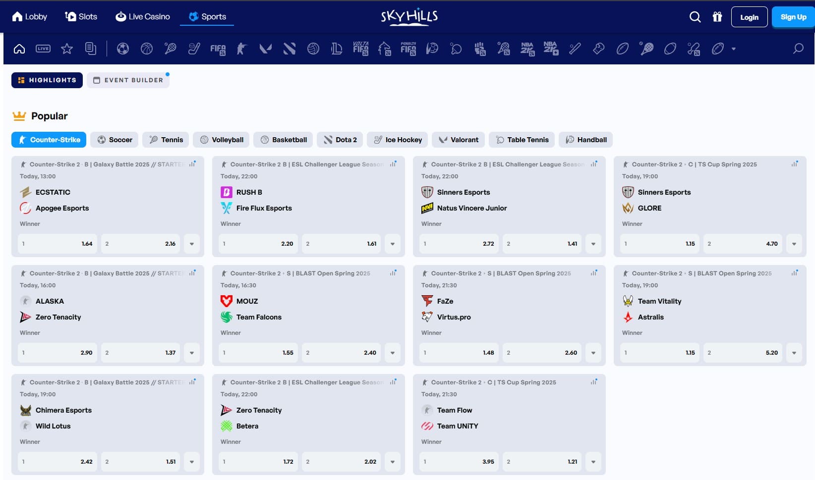 Skyhills Casino Betting