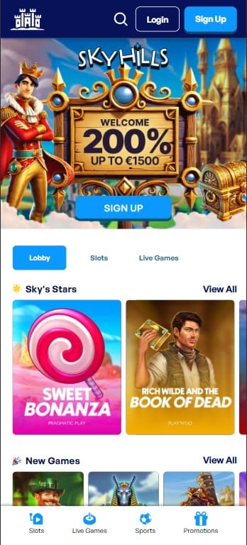 Skyhills Casino Mobile