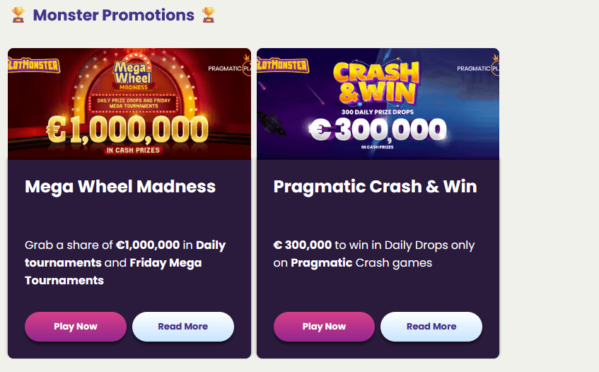 Slotmonster Casino Bonuses