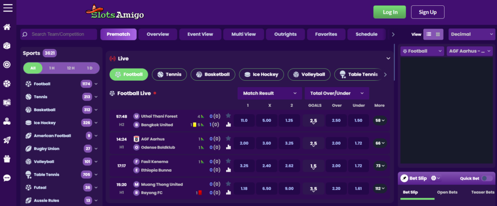 Sports & Esports Betting by SlotsAmigo
