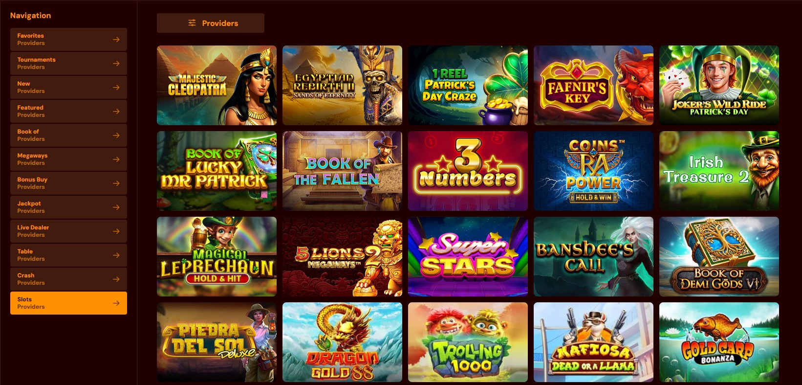 Thrilling Slot Choices at Spinscastle Casino