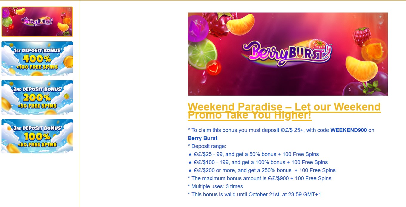 Spinsheaven Casino Promos