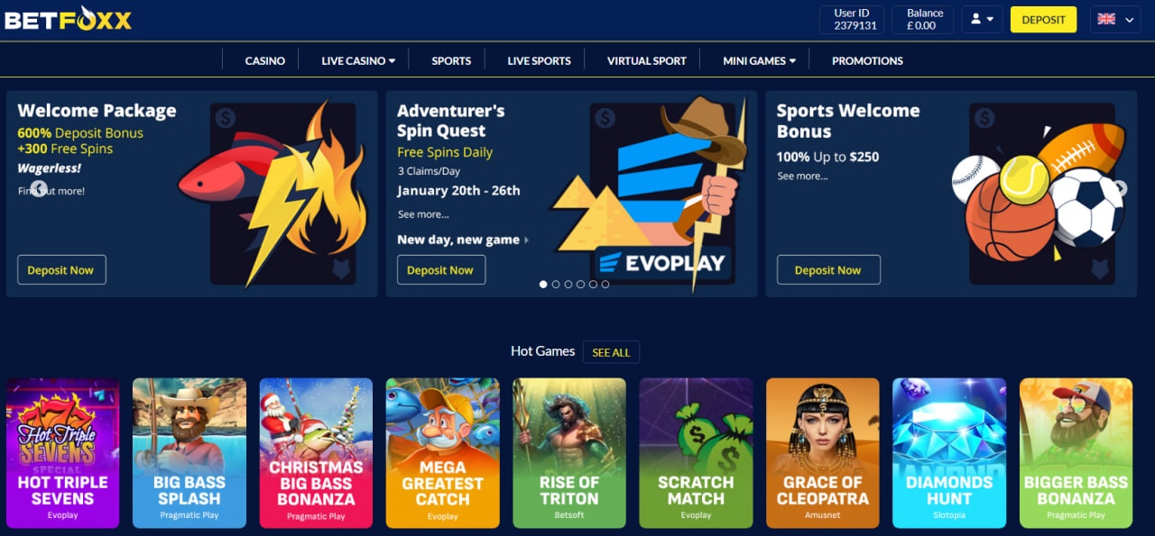BetFoxx Casino User Experience