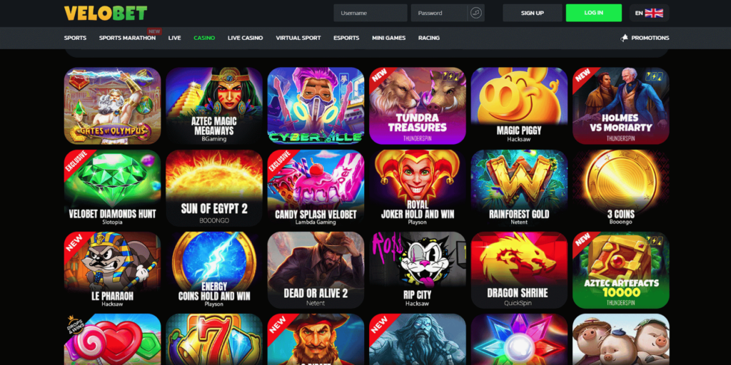 Game Selection by Velobet