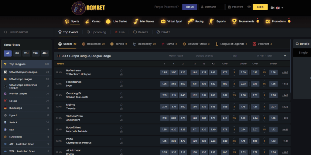 DonBet betting