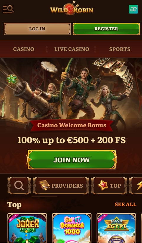 Wild Robin Casino Mobile