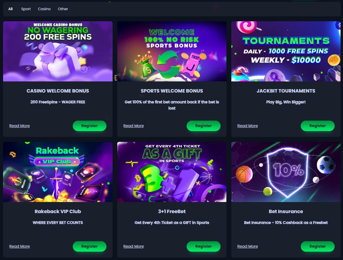 Jackbit Casino Bonuses and Promotions