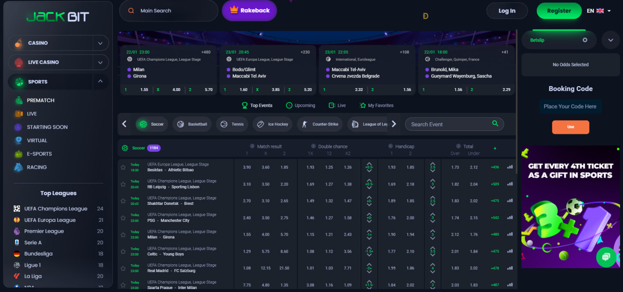 Jackbit Casino Sports Betting