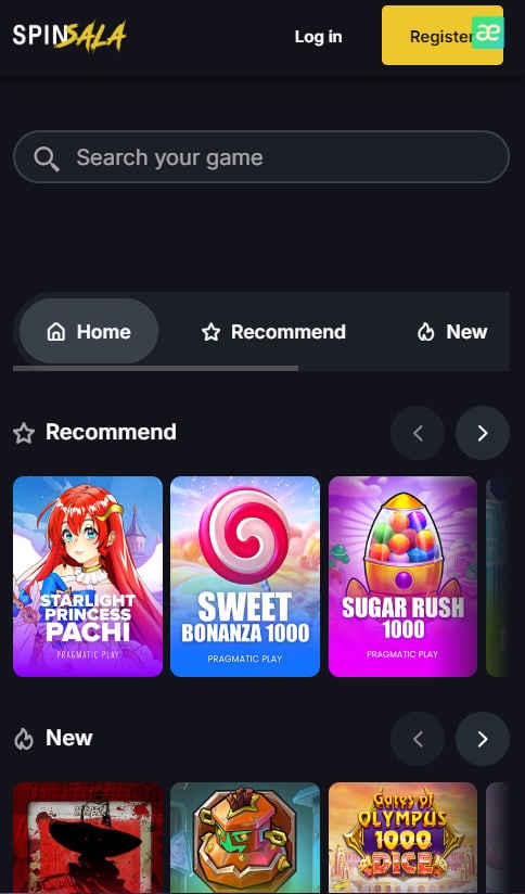 Spinsala Casino mobile