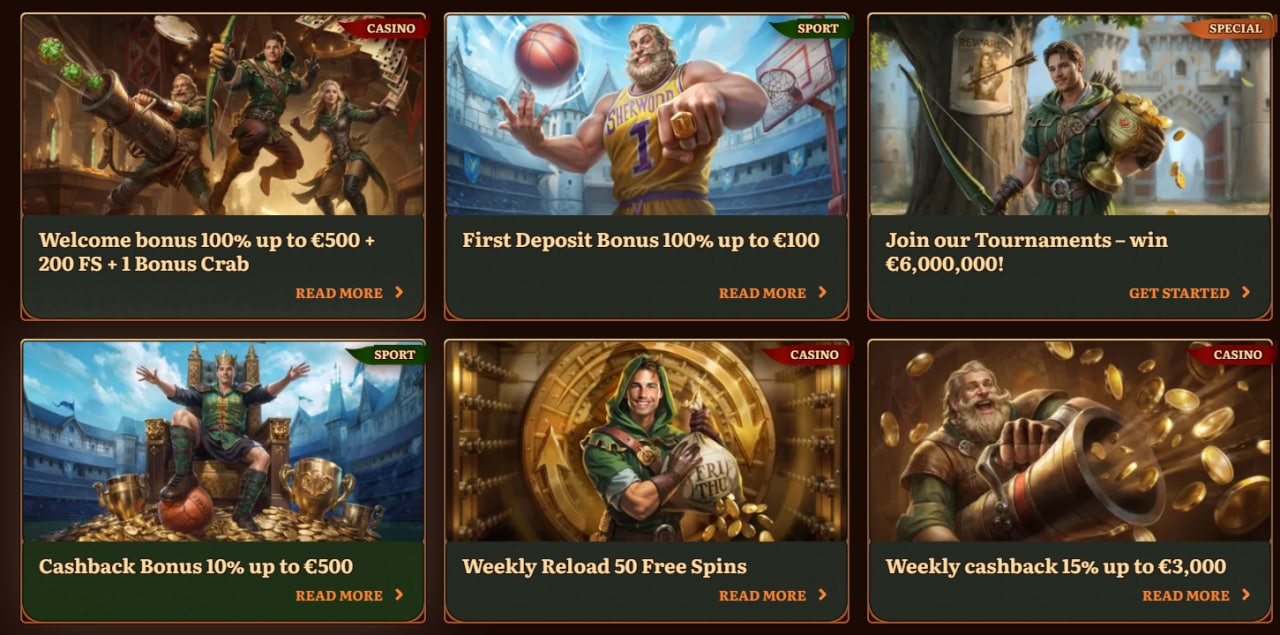 Wild Robin Casino Bonuses and Promotions