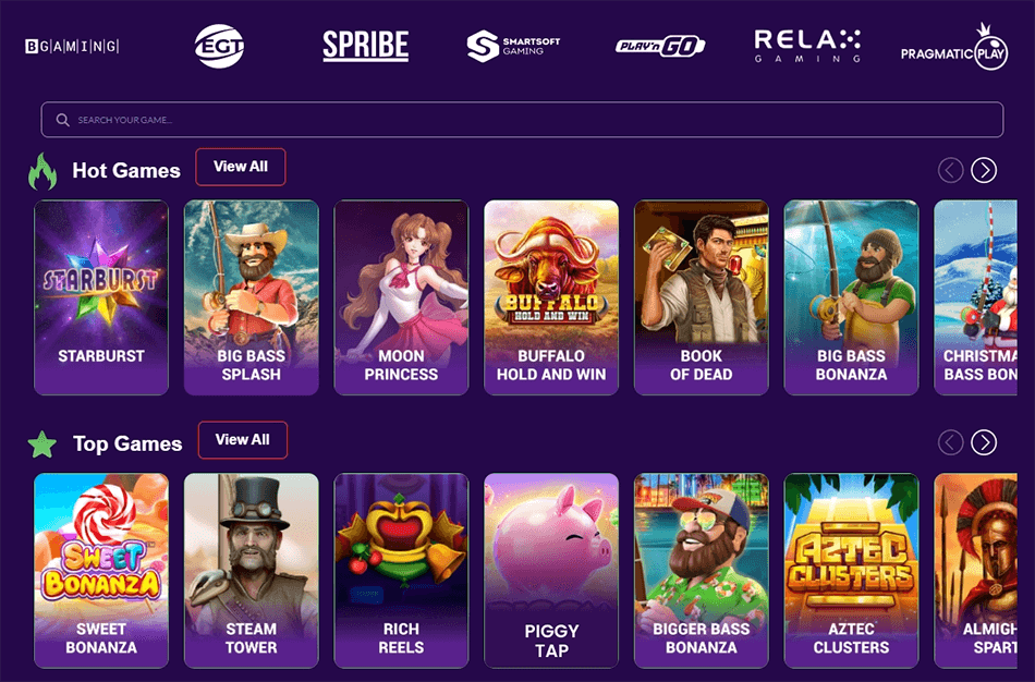 Enchanting Game Selection by SlotsAmigo Casino