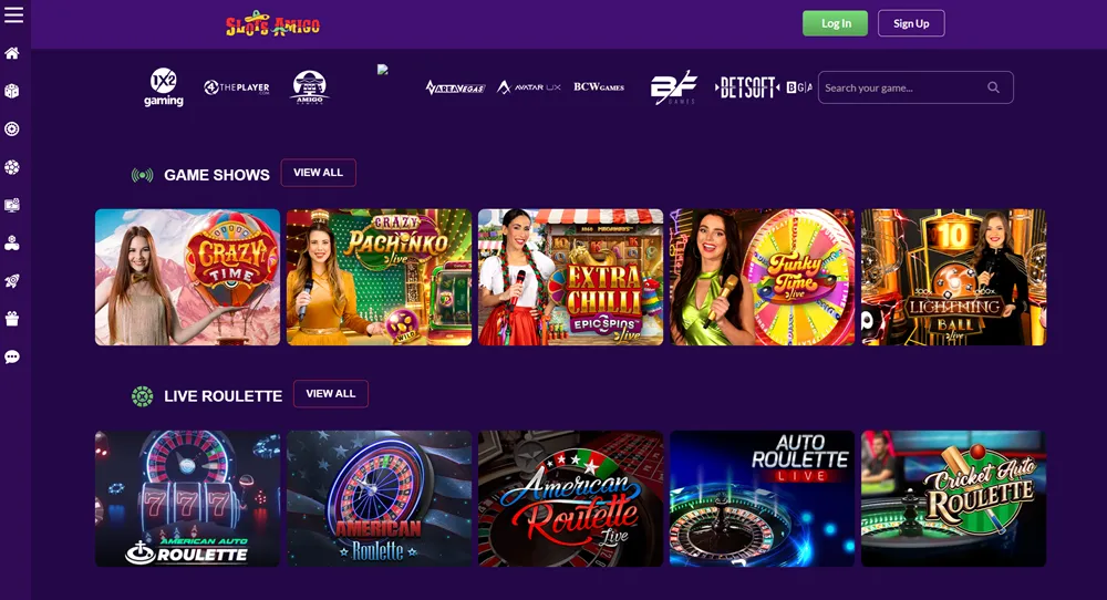 SlotsAmigo Casino live